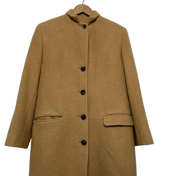 Lauren Ralph Lauren Camel Overcoat Vintage Y2K Made In USA Size 4 Petite - Picture 6 of 17